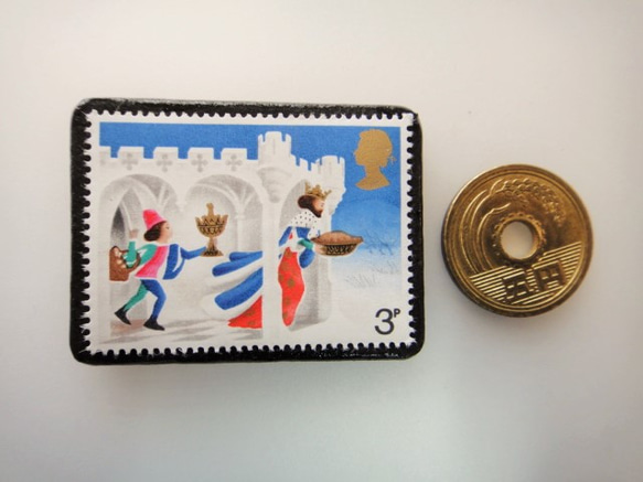 英國聖誕郵票胸針4407 第3張的照片