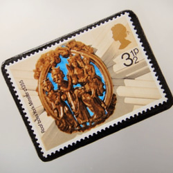英國聖誕郵票胸針4410 第2張的照片