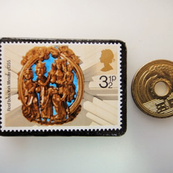 イギリス　クリスマス切手ブローチ 4410 3枚目の画像