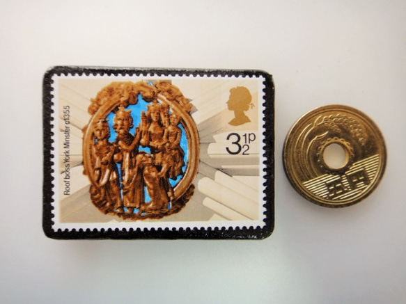 英國聖誕郵票胸針4410 第3張的照片