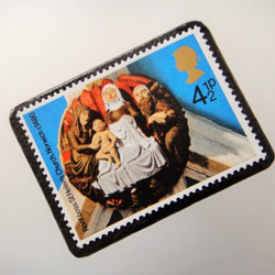 英國聖誕郵票胸針4411 第2張的照片