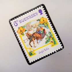 ガンジー　クリスマス切手ブローチ　4449 2枚目の画像