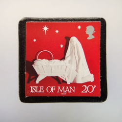 馬恩島聖誕郵票胸針4451 第1張的照片