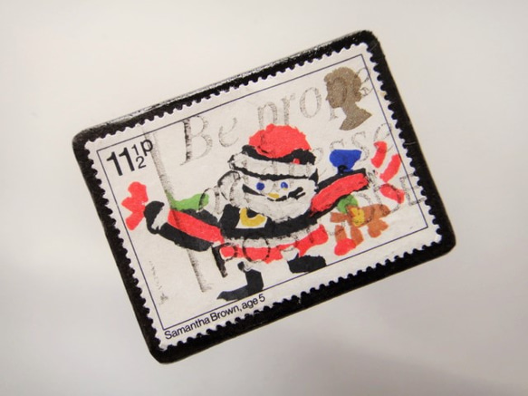 英國聖誕郵票胸針4454 第2張的照片