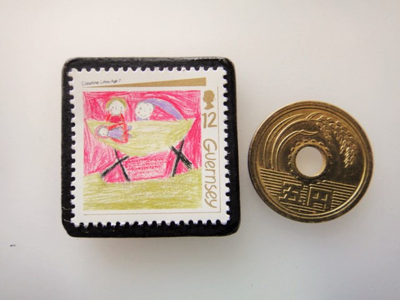 根西島聖誕郵票胸針4461 第3張的照片