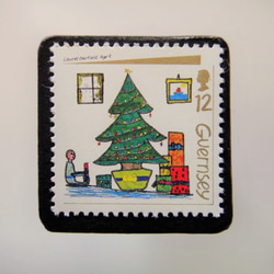 根西島聖誕郵票胸針4462 第1張的照片