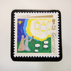 根西島聖誕郵票胸針4467 第1張的照片
