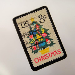 アメリカ　クリスマス切手ブローチ　4483 2枚目の画像