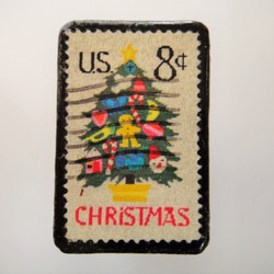 美國聖誕郵票胸針4484 第1張的照片