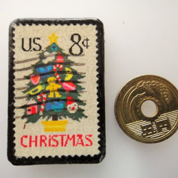 美國聖誕郵票胸針4484 第3張的照片