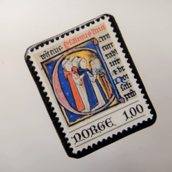 挪威聖誕郵票胸針4487 第2張的照片