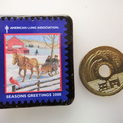 美國聖誕郵票胸針4489 第3張的照片