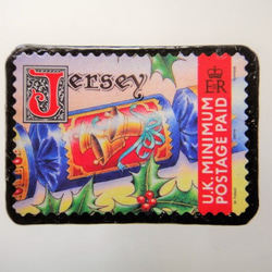 英国領ジャージー島　切手ブローチ 4494 1枚目の画像