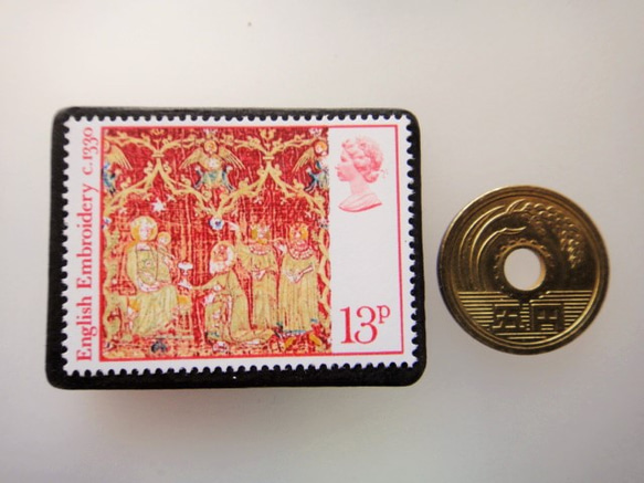 英國聖誕郵票胸針4517 第3張的照片