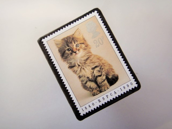 英國小貓郵票胸針4540 第2張的照片