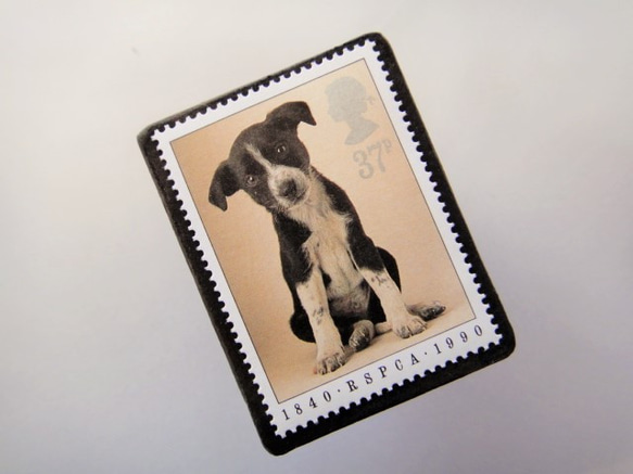 英國小狗郵票胸針4542 第2張的照片