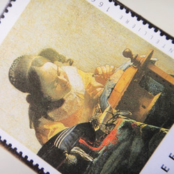 フランス 　フェルメール切手ブローチ4594 2枚目の画像