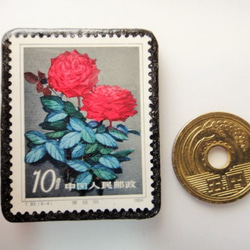中國玫瑰郵票胸針4619 第3張的照片