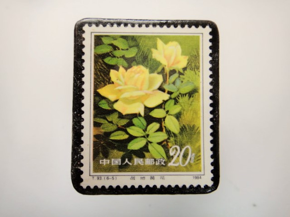 中國玫瑰郵票胸針4620 第1張的照片