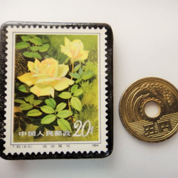 中國玫瑰郵票胸針4620 第3張的照片