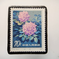 中國玫瑰郵票胸針4621 第1張的照片
