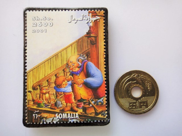 索馬里Pinocchio郵票胸針4624 第3張的照片