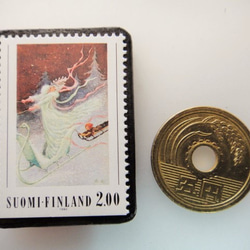 芬蘭童話郵票胸針4673 第3張的照片