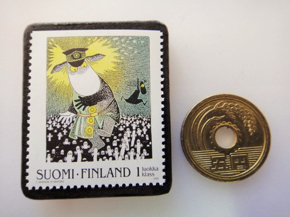 フィンランド　童話切手ブローチ4681 3枚目の画像