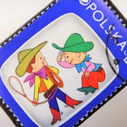 ポーランド　漫画切手ブローチ　4733 2枚目の画像