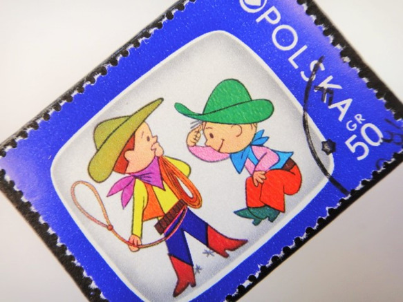 ポーランド　漫画切手ブローチ　4733 2枚目の画像