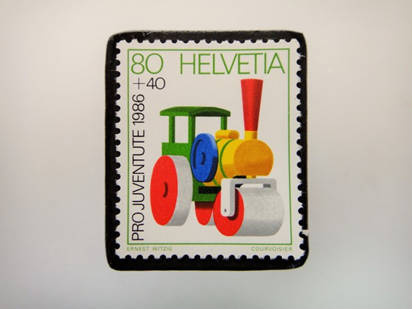 瑞士玩具郵票胸針4777 第1張的照片