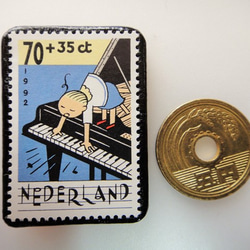 荷蘭兒童音樂郵票胸針4779 第3張的照片