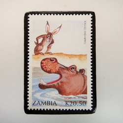 贊比亞Aesop Fairytal郵票胸針4785 第1張的照片