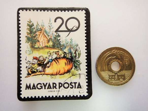 匈牙利童話郵票胸針4828 第3張的照片