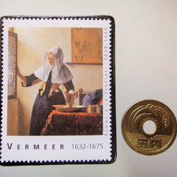フランス 　フェルメール切手ブローチ4843 3枚目の画像