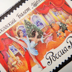 ロシア　くるみ割り人形切手ブローチ4857 2枚目の画像