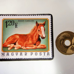 ハンガリー　子馬切手ブローチ4941 3枚目の画像