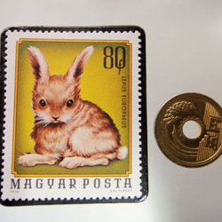 匈牙利兒童兔子郵票胸針4944 第3張的照片