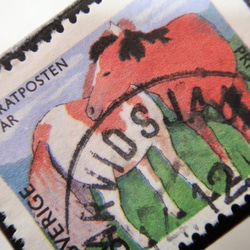 スウェーデン　切手ブローチ4966 2枚目の画像