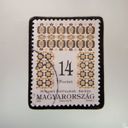匈牙利刺繡郵票胸針4987 第1張的照片