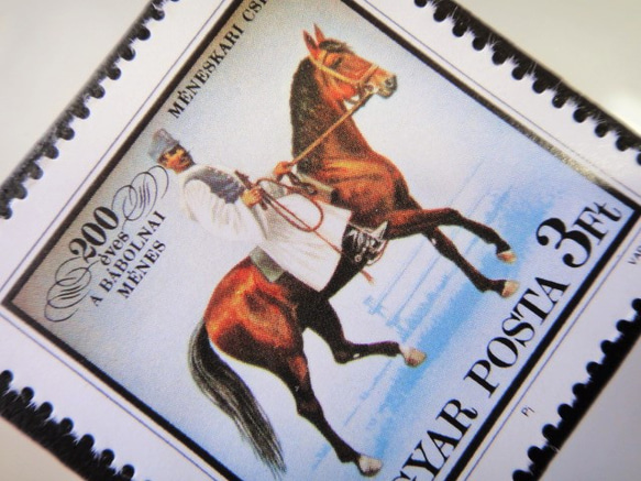 匈牙利馬郵票胸針5049 第2張的照片