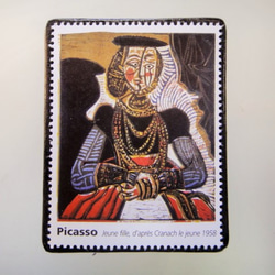 フランス 　ピカソ切手ブローチ5058 1枚目の画像