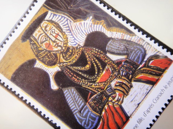 フランス 　ピカソ切手ブローチ5058 2枚目の画像