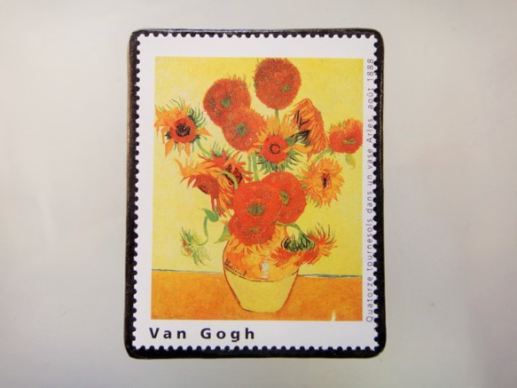 フランス 　ゴッホ切手ブローチ5061 1枚目の画像