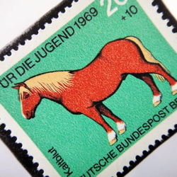 德國馬郵票胸針5139 第2張的照片