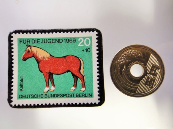 德國馬郵票胸針5139 第3張的照片