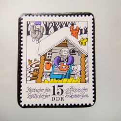ドイツ　童話切手ブローチ　5143 1枚目の画像