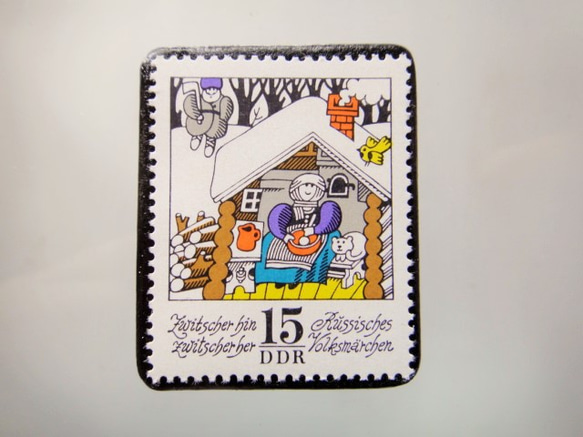ドイツ　童話切手ブローチ　5143 1枚目の画像