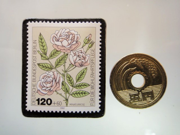 德國薔薇郵票胸針5195 第3張的照片