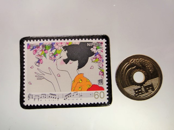 日本歌曲“花”郵票胸針5210 第3張的照片